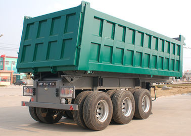 Cina 3 Axle Dump Truck Trailer 26M3 - 30M3 45 Ton Warna Disesuaikan Untuk Mineral pemasok