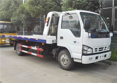 Cina ISUZU 4x2 Truk Derek Kecil, 6 Roda 3 Ton Truk Derek Flatbed Untuk Dua / Tiga Mobil pemasok