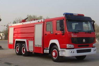 Cina Truk Pemadam Kebakaran Air Dan Busa, HOWO 290 Hp Heavy Rescue Fire Truck Water Tank pemasok