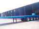 Container Loading 4 Axle Semi Trailer, 50 Ton 60 Ton 45 Ft / 40 Foot Flatbed Trailer pemasok