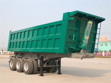 Cina Carbon Steel T700 Tugas Berat Semi Trailer 3 Gandar 26M3 - 30M3 30t 40 Ton 50T Dump Trailer pemasok