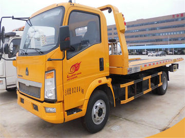 Cina 4X2 Flatbed Tow Truck Kecil 3 Ton 2 As 6 Roda Untuk Sinotruk HOWO CCC Disetujui pemasok