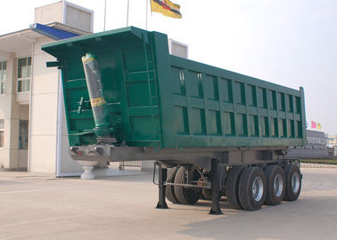 Cina Handal Tri Dump Truck, 30 CBM Semi Dump Trailer 20 Ton 30 Ton 40 Ton 50 Ton pemasok