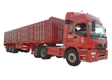 Cina VAN Type Heavy Duty Semi Trailers 3 Axle 45 Ton - 60 Ton Trailer Cargo Van pemasok