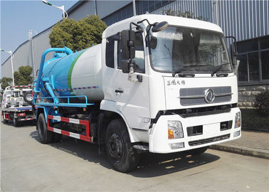 Cina Vacuum Sewage Tanker Truck, Dongfeng 4x2 6 Roda Fecal Suction Truck 6000L pemasok