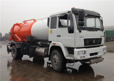 Cina HOWO 6 Roda 4000L Air Sewage Tank Truck + 4000L Fecal Suction Truck 8000L pemasok