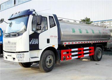 Cina FAW 4x2 6 Roda Truk Pengangkut Susu, Truk Tanker Susu 8000L - 10000L pemasok