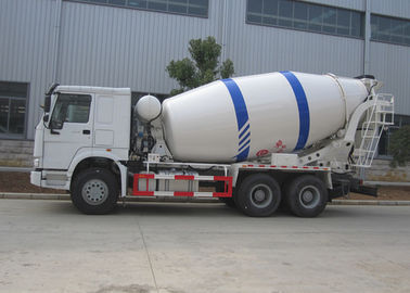 Cina Sinotruk HOWO 10M3 Ready Mix Truck, 10CBM Self Loading Mixer Truck Dengan Mixer Drum pemasok