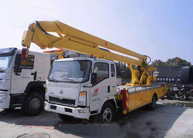 Cina Sinotruk Howo Aerial Lift Truck, 8 - 24 Meter Tinggi Aerial Bucket Truck pemasok