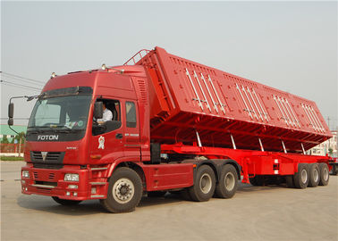 Cina 3 axle 40T 40 ton Side Tipper Trailer Hydraulic Cylinder Side Tipper Dump Semitrailer pemasok