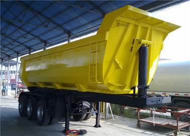 Cina 40 Ton Diri Dumper Truk Berat Trailer Belakang U Bentuk Tipper Dump Tipping Truck Trailer Semi pemasok