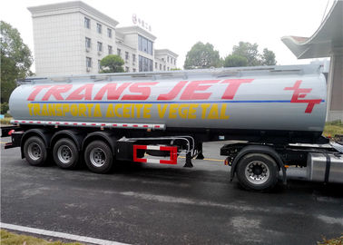 Cina Stainless Steel 30 Ton Fuel Tank Trailer Tri-Gandar 35000L 35M3 Fuel Oil Transport Tank Semi trailer pemasok