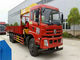 Stabil Dongfeng 6x4 10 Ton Crane Truck / 3 Axle Truck Untuk Bahan Konstruksi pemasok