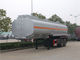30M3 30 CBM Oil Tank Semi Trailer, Tanker Bahan Bakar Baja Karbon Semi Trailer 2 Axle 30000L pemasok