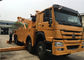SINOTRUK HOWO Heavy Duty Tow Truck, 12 Roda 50 Ton 360 Derajat Rotator Tow Truck pemasok