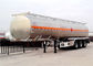 Aluminium Alloy Fuel Tanker Truck Trailer 3 Gandar 42000L 42cbm Trailer Oil Transport Tank pemasok